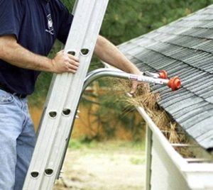 ladder stabilizer for gutter cleaning business