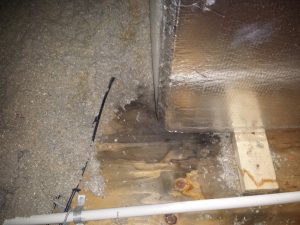air conditioning leaking in attic