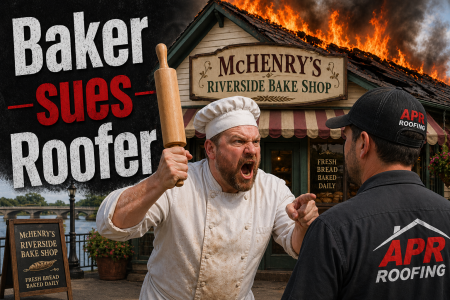 baker sues roofer