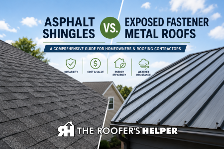 Asphalt Shingles versus Exposed Fastener Metal Roofs – Which is Better? Asphalt shingle versus exposed fastener metal roofs