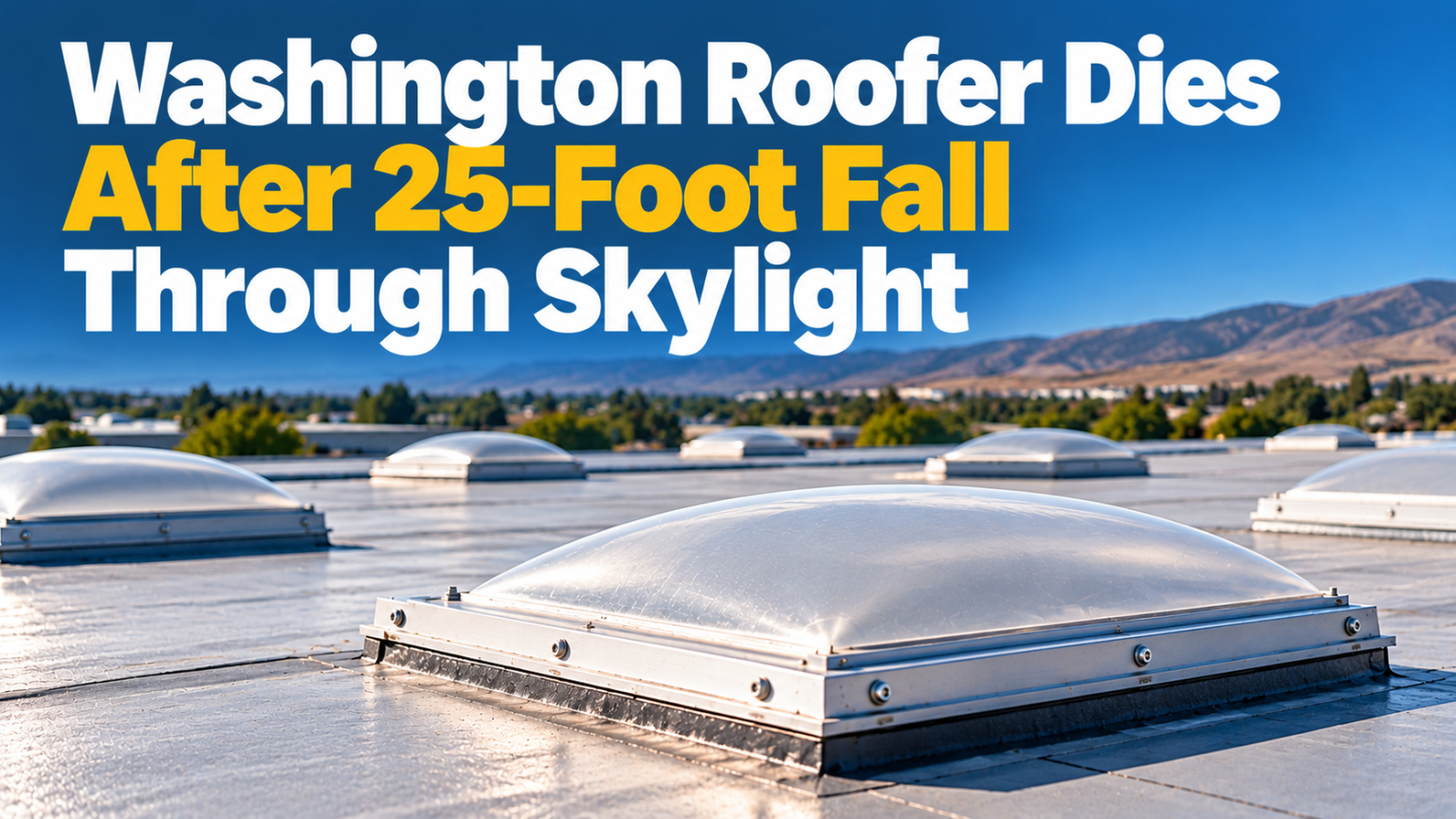 Washington Roofer Dies After 25-Foot Fall Through Skylight Washington Roofer Dies After 25-Foot Fall Through Skylight